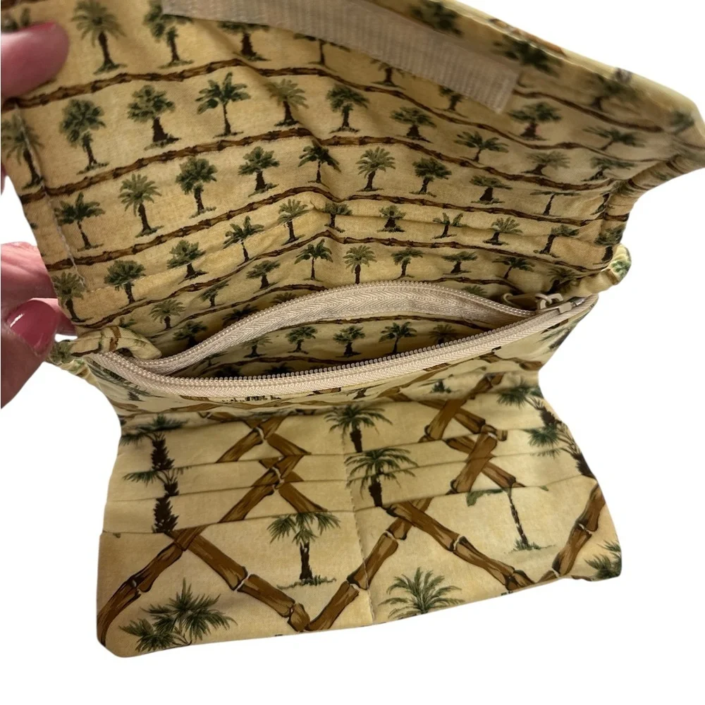 Style-Eyes by Baum Bros. Palm Tree Cotton Crossbody Bag/Wallet